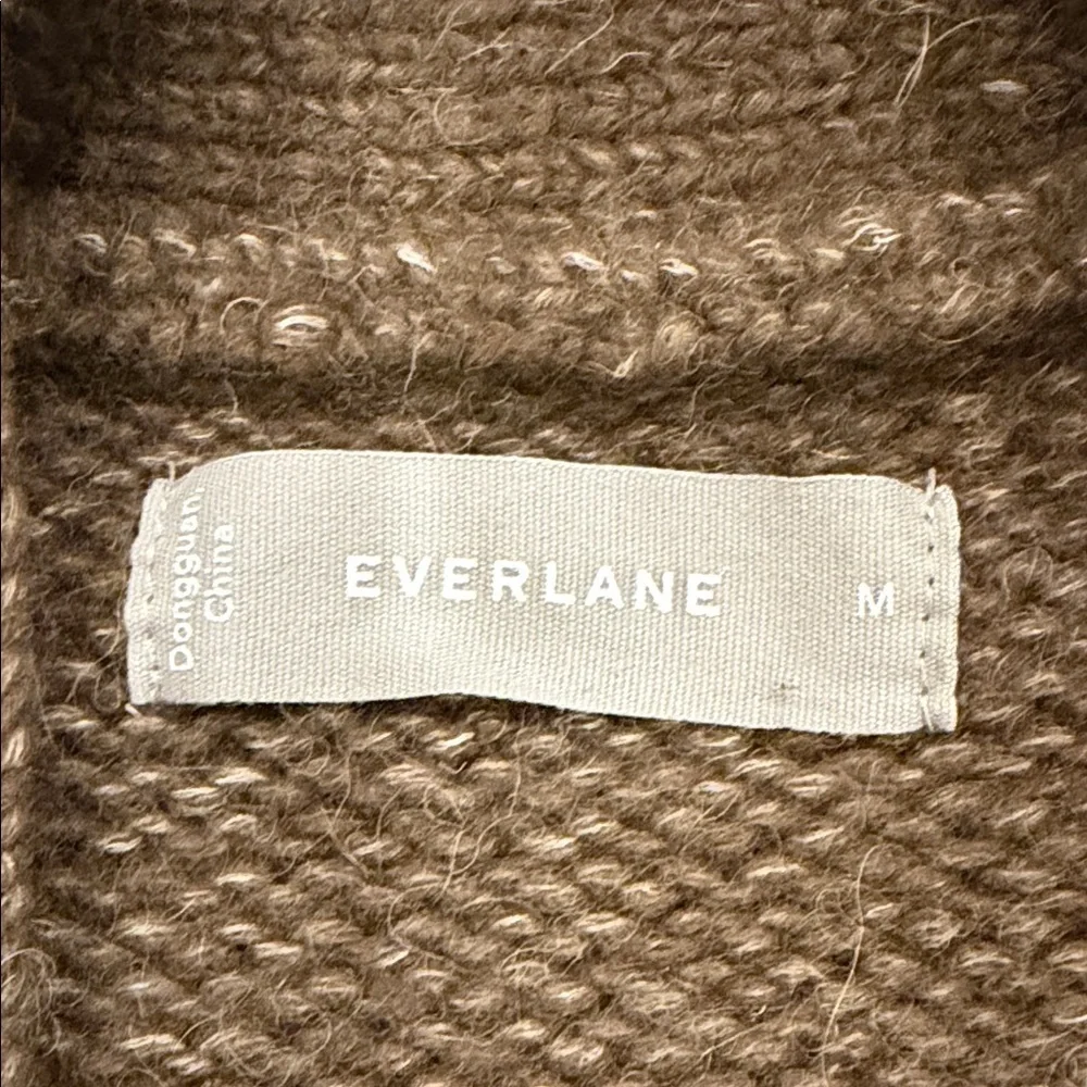 Everlane Men's olive Cardigan Sweater
